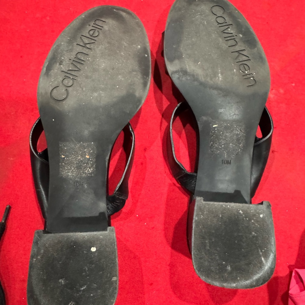 Calvin Klein Black Strappy Sandals - Picture 4 of 4
